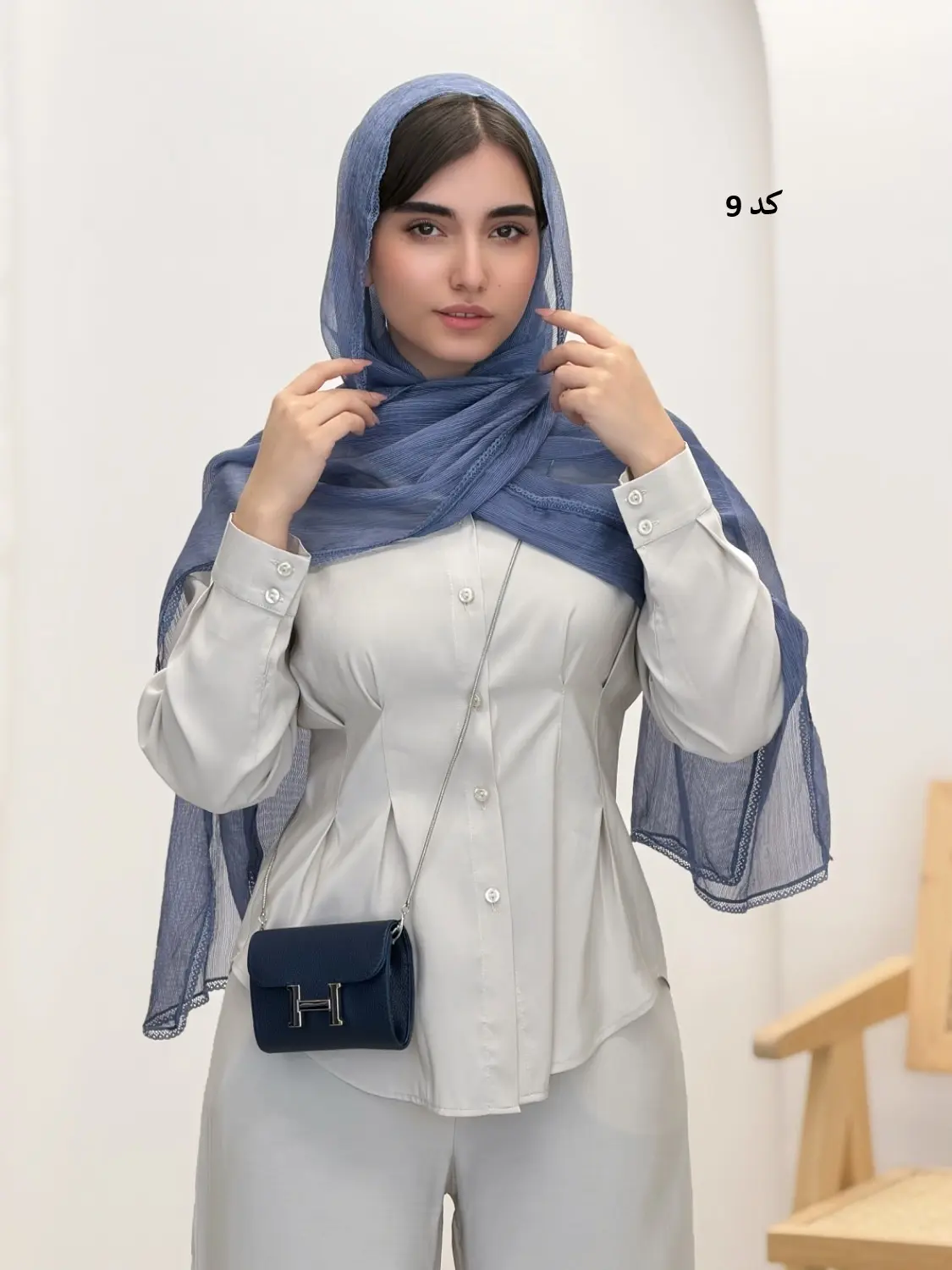6493-شال ابریشم دلاریس